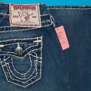 26 X 33 TRUE RELIGION BILLY SUPER T STRAIGHT JEANS